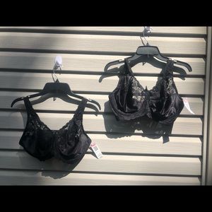 2 NWT 40D black lace bras from Kmart